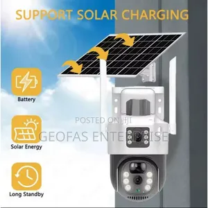 High Definition 4g Solar CCTV Projector Dual Lens Camera