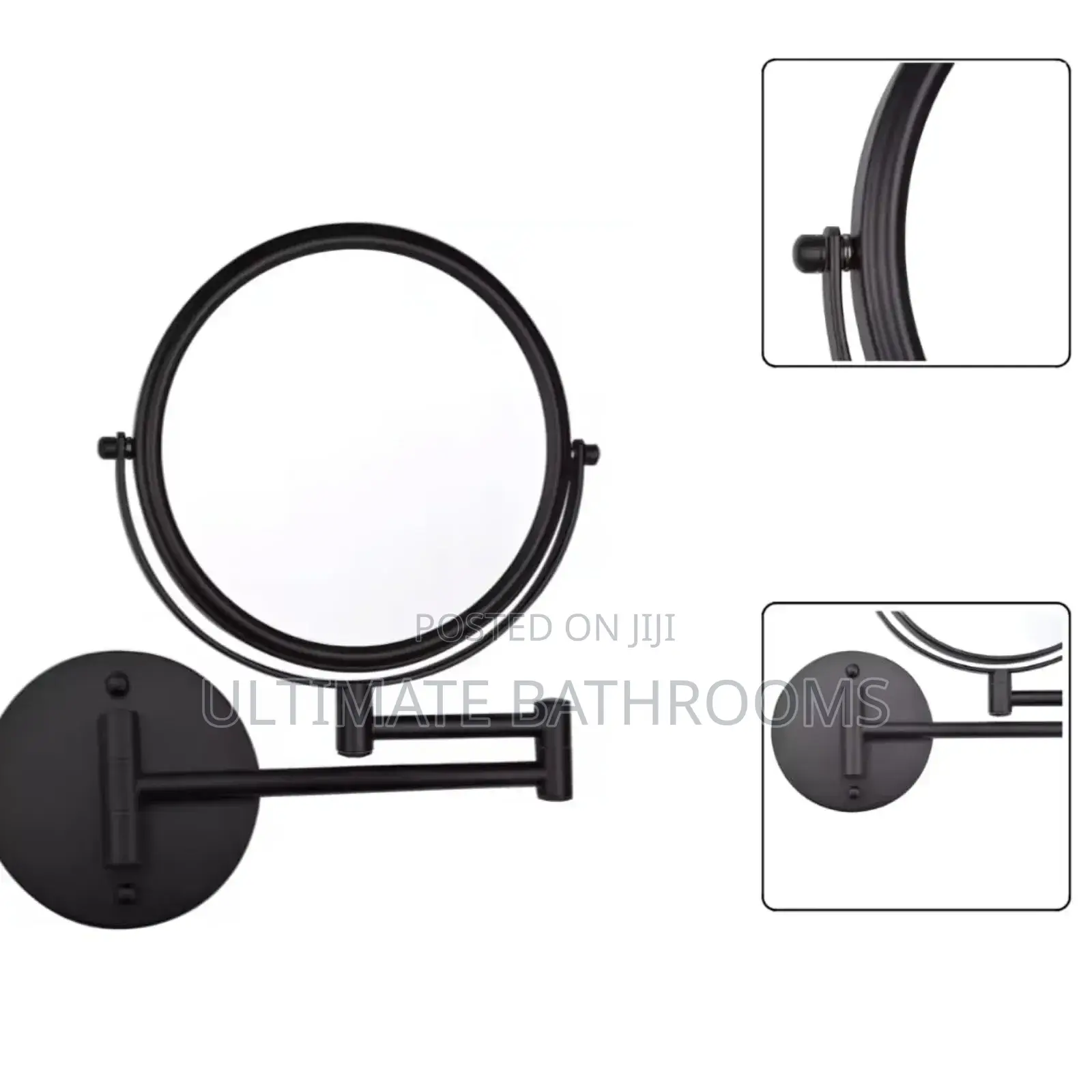 Black Magnifying Mirror Without Light