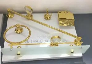 Gold Complete Set of Bathroom Accessories