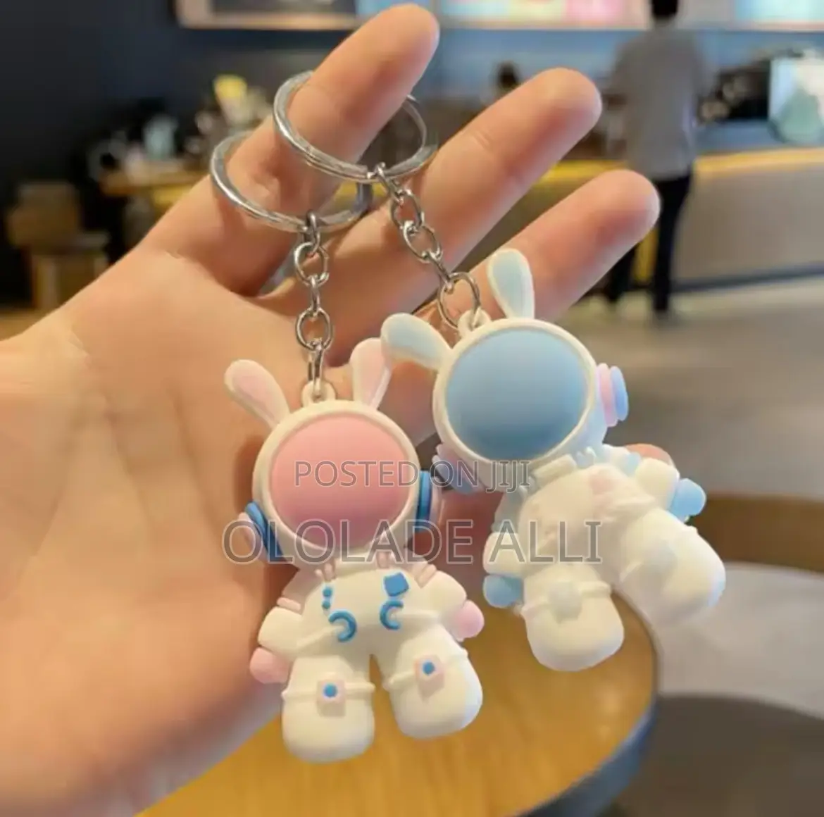 2pcs Space Rabbit Astronaut Key Chain