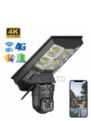 Solar Streetlight 8mp V380pro Ai PTZ Dual Lens Camera