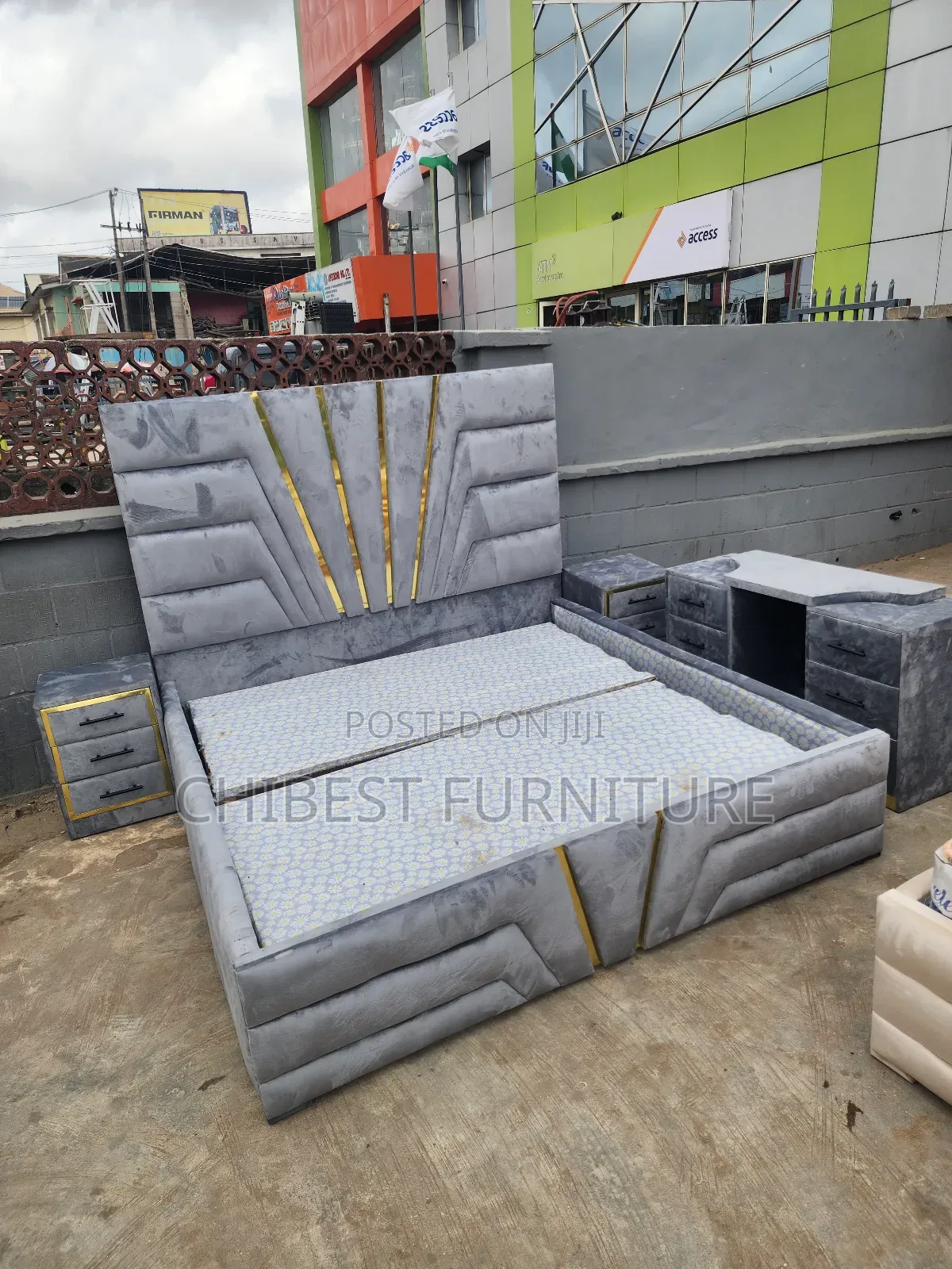 5ft Tall 6by6 Upholstery Bed Set
