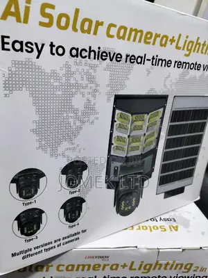 Solar Street Light With CCTV Dual Lens Sim CCTV Camera