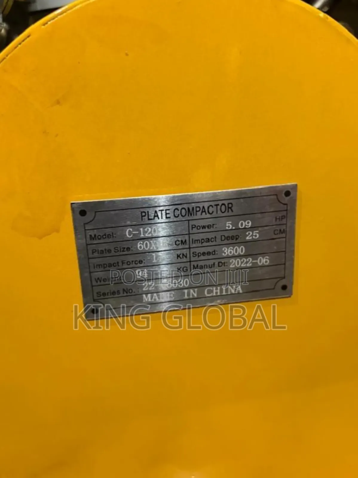 High Quality C 120 Diesel Engine Plate Compactor