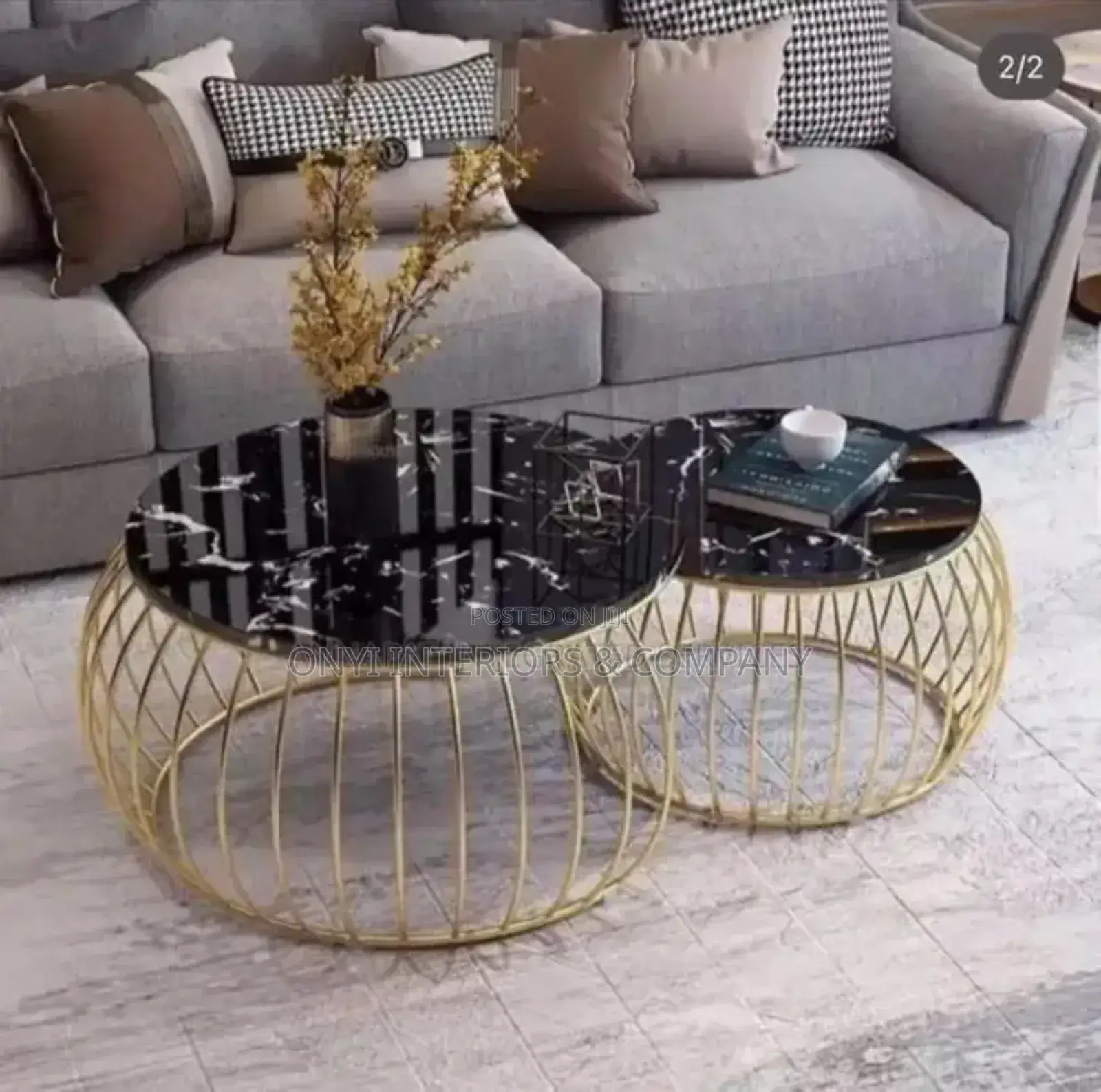 Classic Marble Center Table With Stool