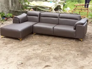 Coffee Brown Leather Sectional Couch