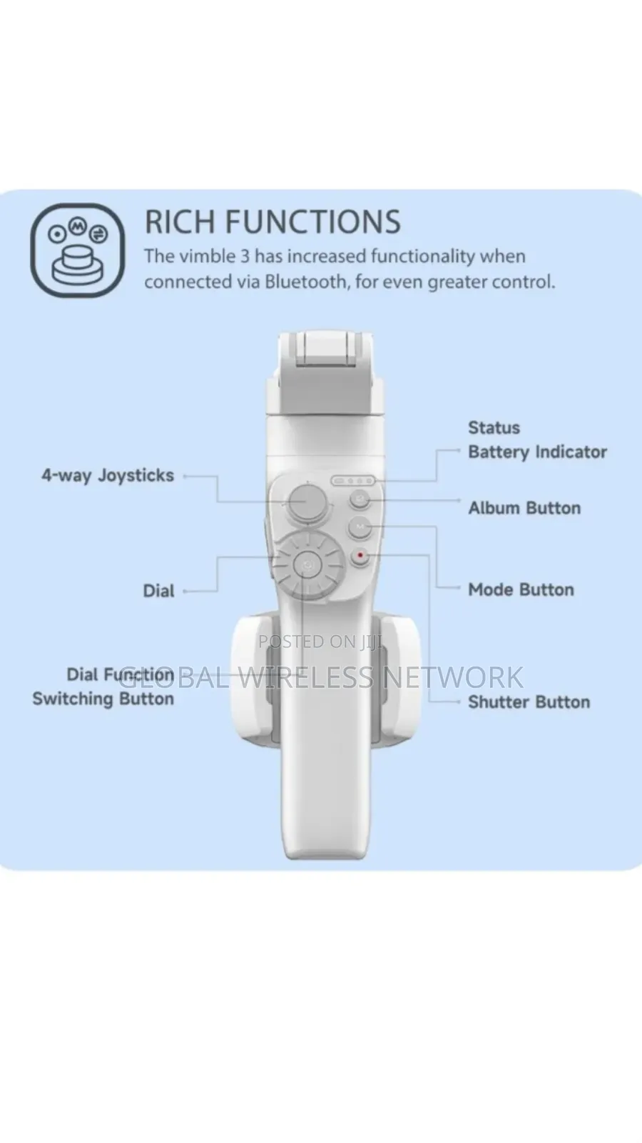 Feiyutech Vimble 3 Gimbal Stabilizer for Smartphone