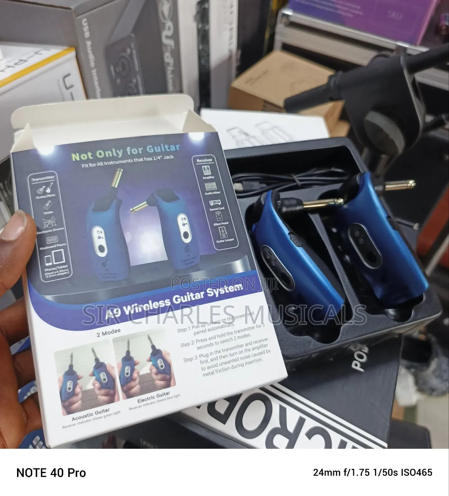 A9 Wireless Jack to Jack Guitar System
