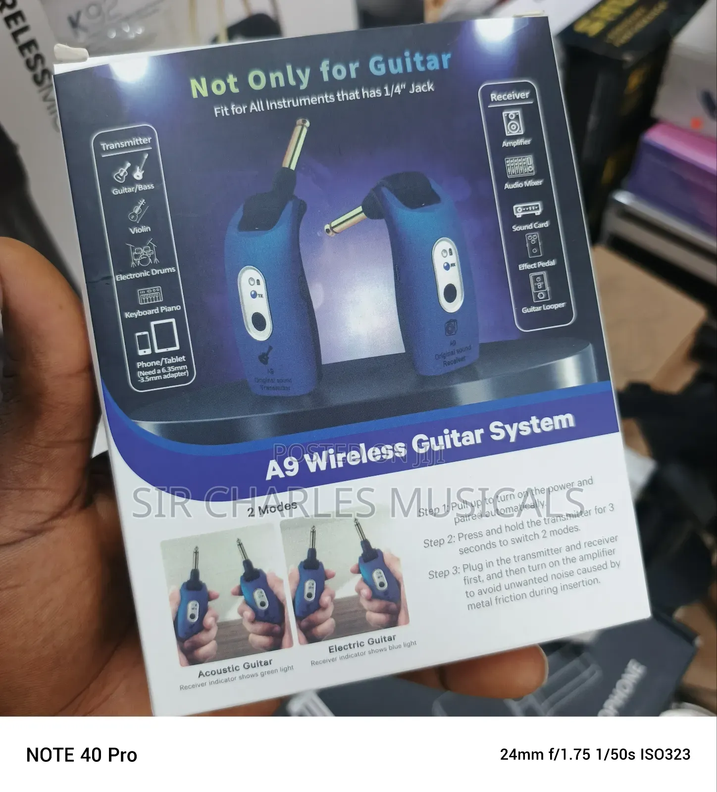 A9 Wireless Jack to Jack Guitar System