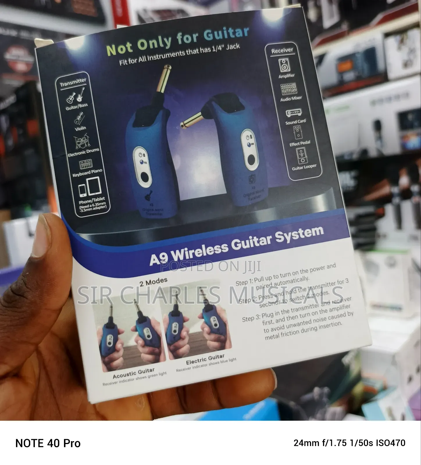 A9 Wireless Jack to Jack Guitar System
