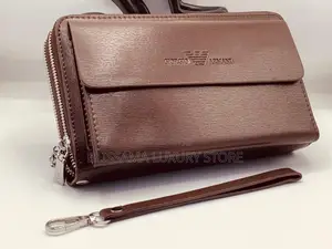 Giorgio Armani Premium Luxury Leather Men Armpit Purse