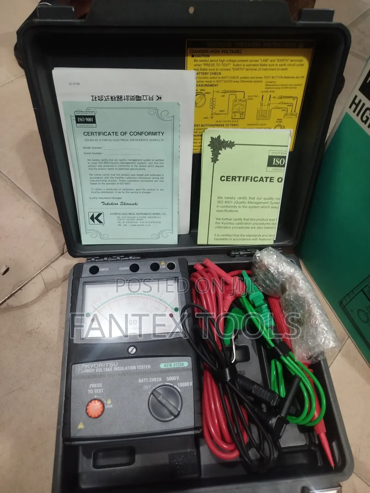 High Voltage Insulation Tester Kew 3123a