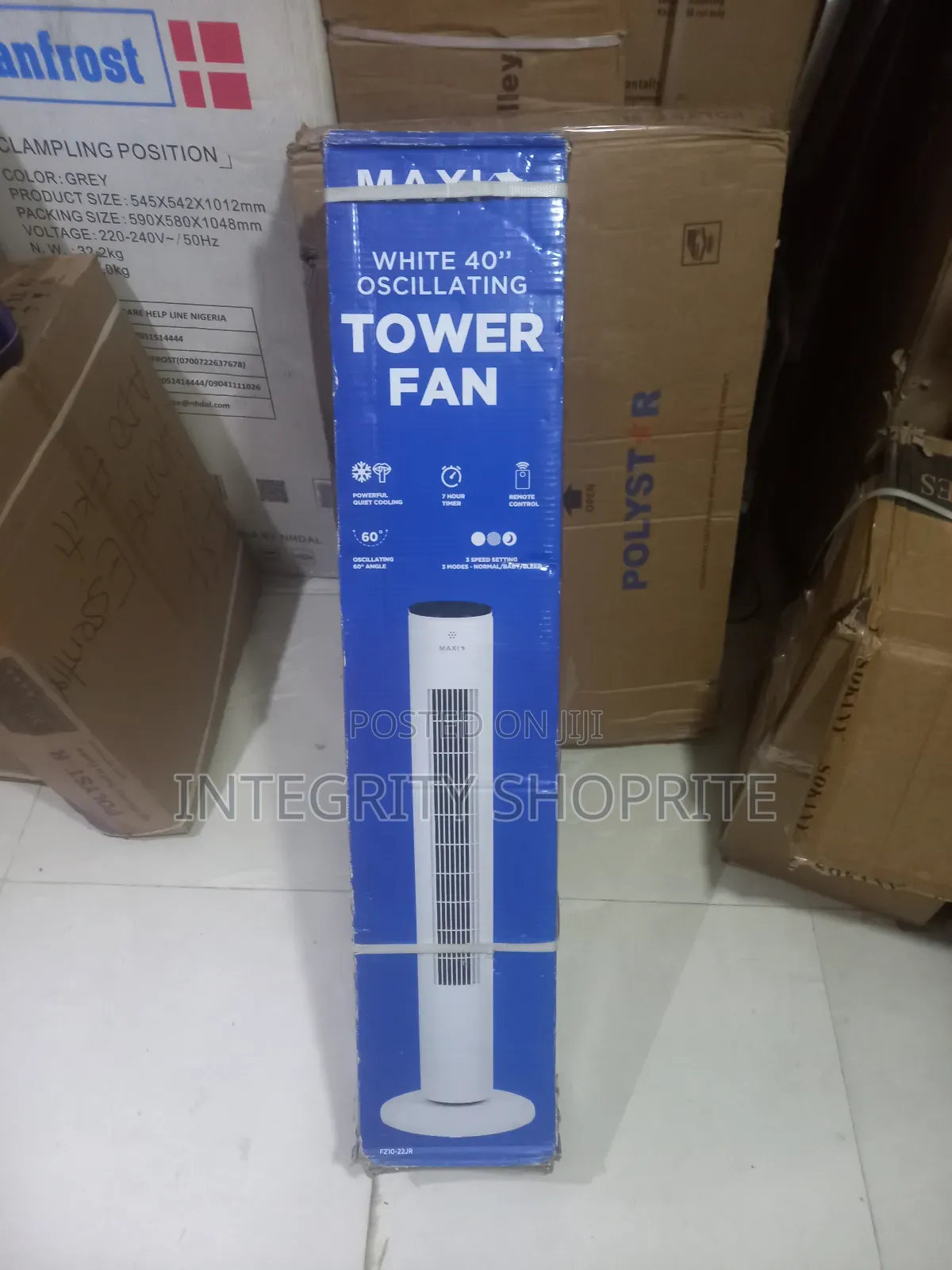 Maxi Soft Touch Control 40” Tower Fan With Steady Base