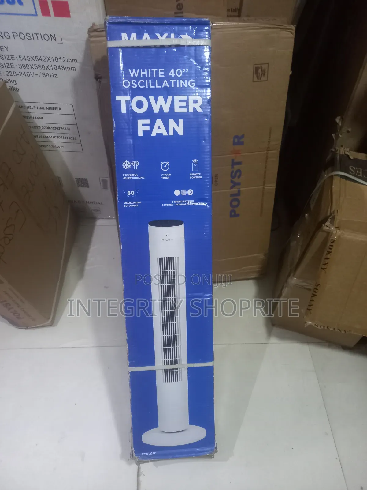 Maxi Soft Touch Control 40” Tower Fan With Steady Base