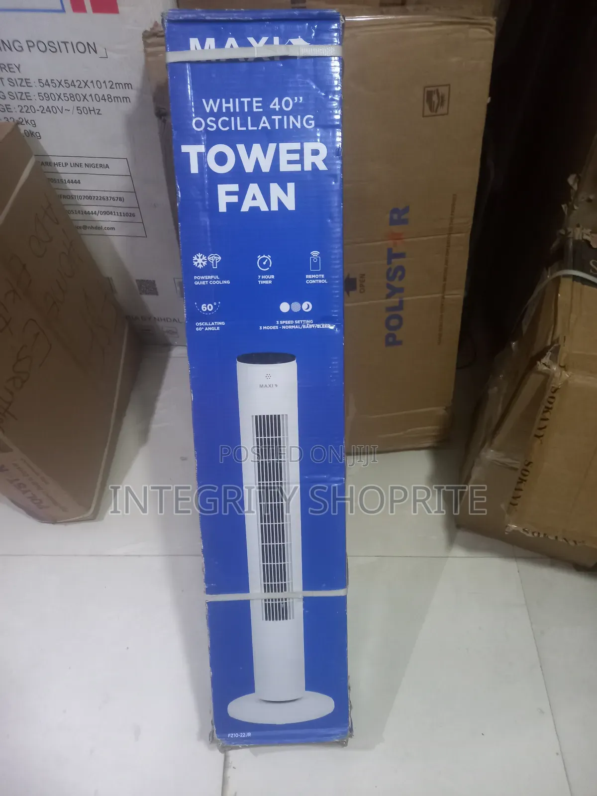 Maxi Soft Touch Control 40” Tower Fan With Steady Base