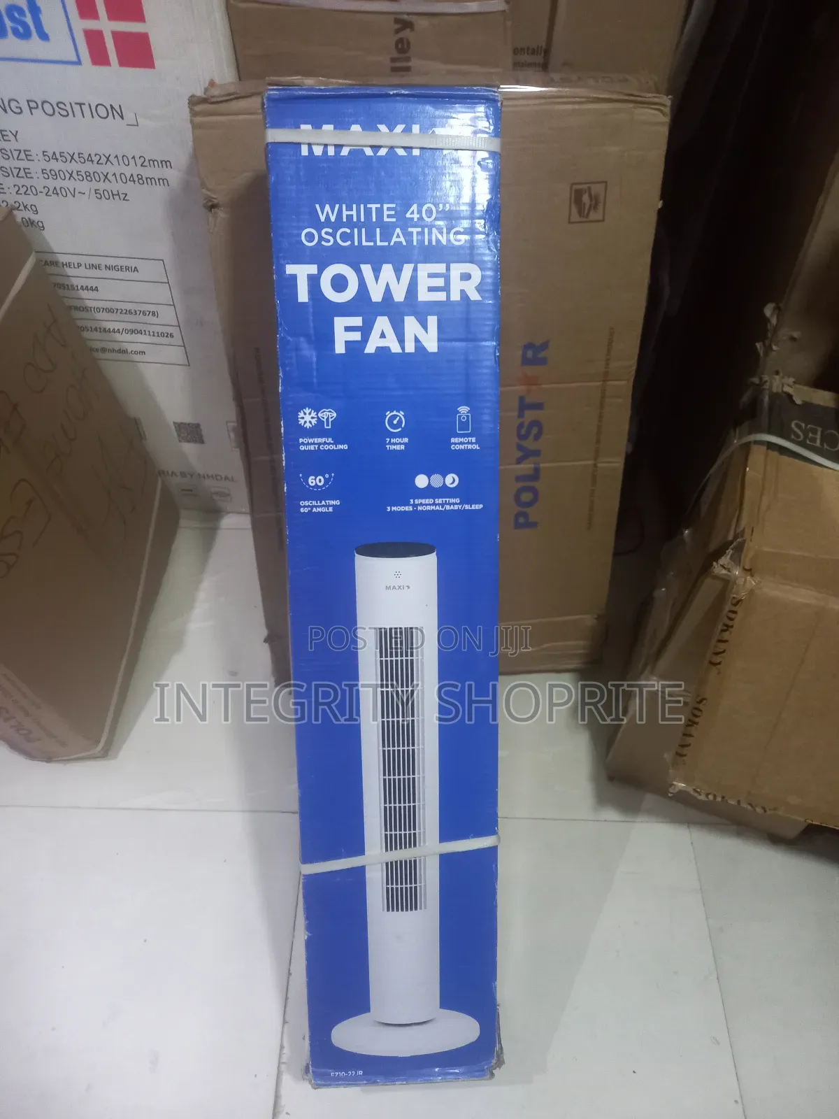 Maxi Soft Touch Control 40” Tower Fan With Steady Base