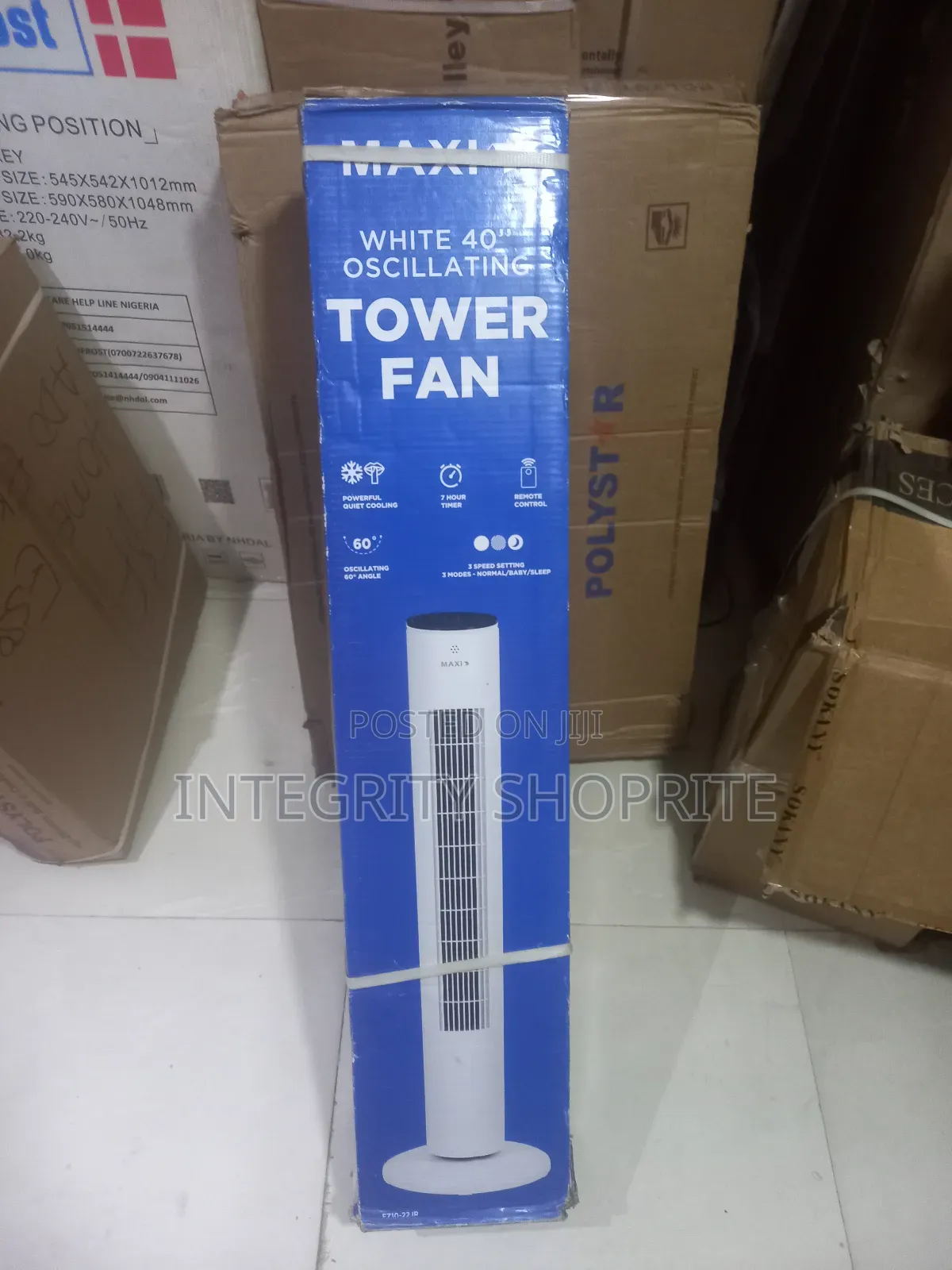 Maxi Soft Touch Control 40” Tower Fan With Steady Base