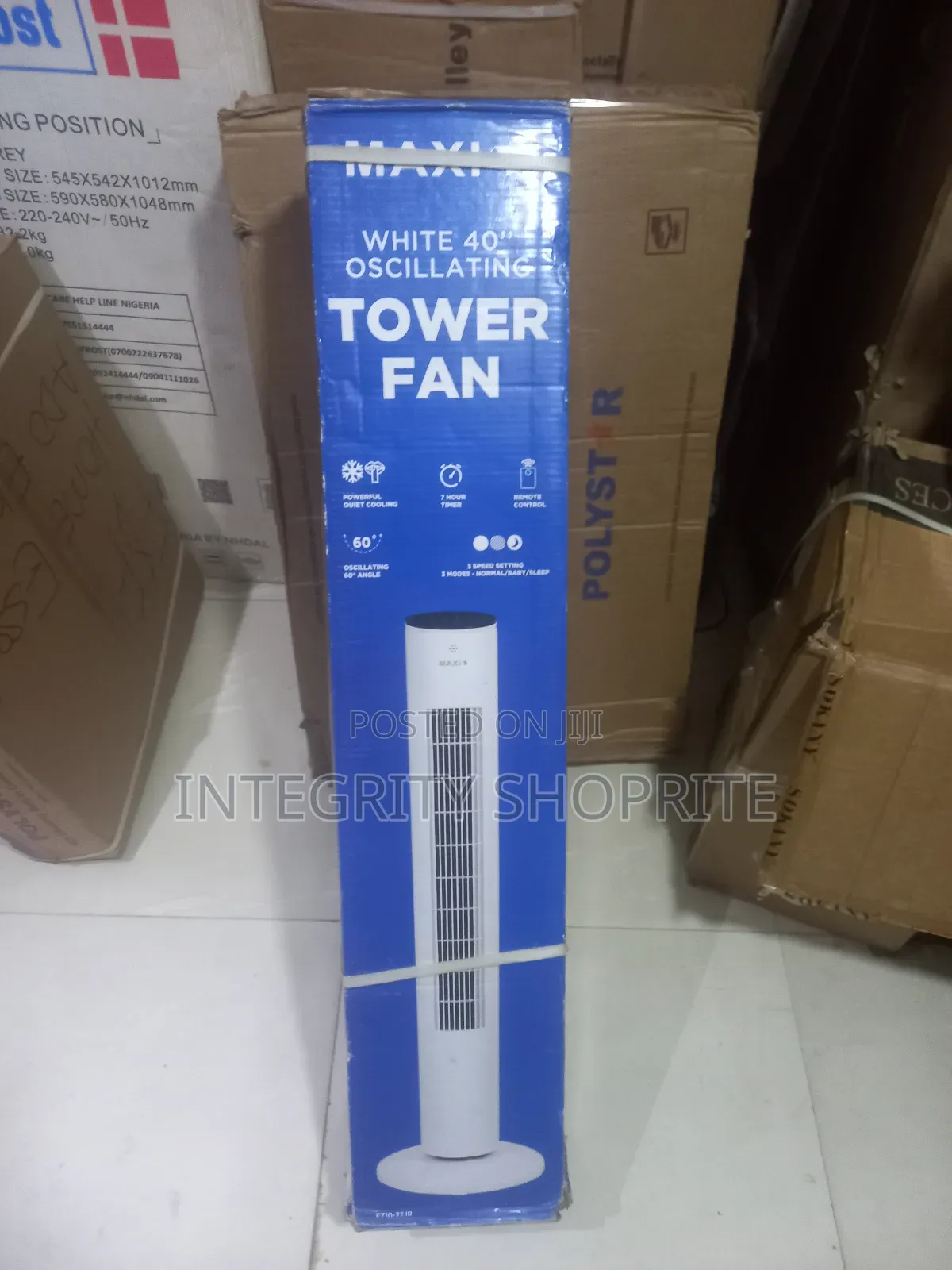 Maxi Soft Touch Control 40” Tower Fan With Steady Base