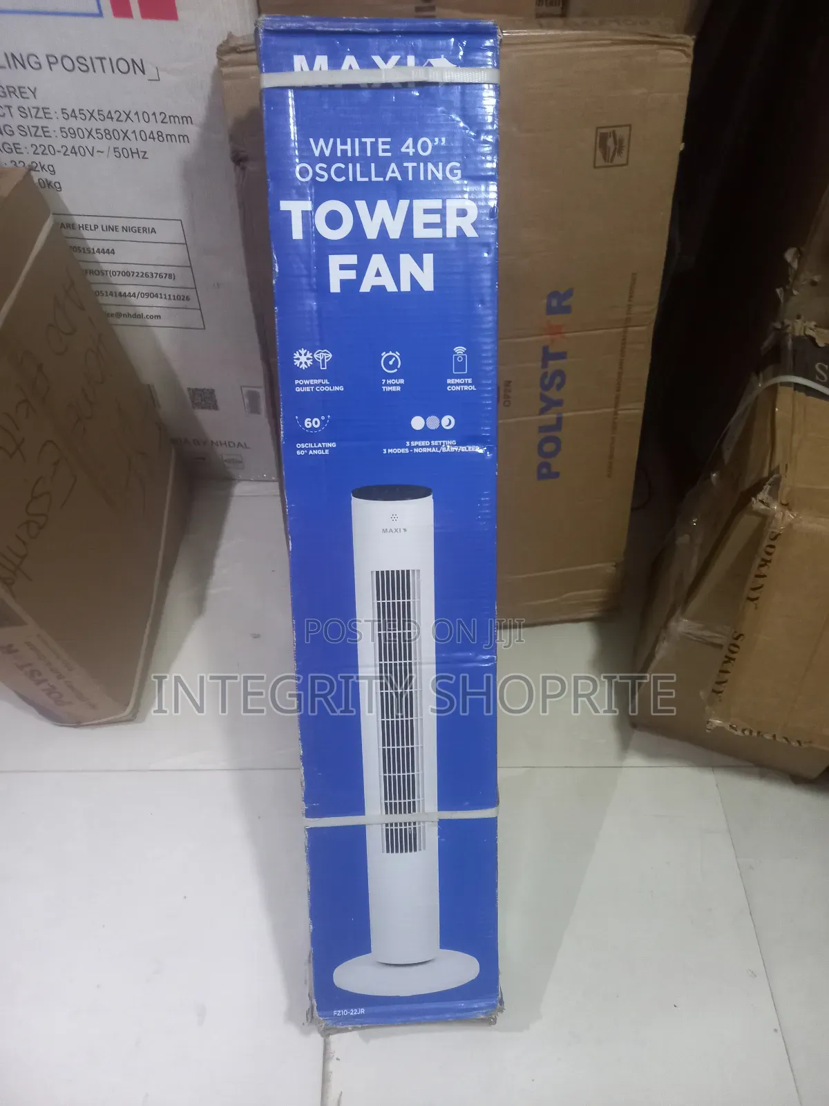 Maxi Soft Touch Control 40” Tower Fan With Steady Base