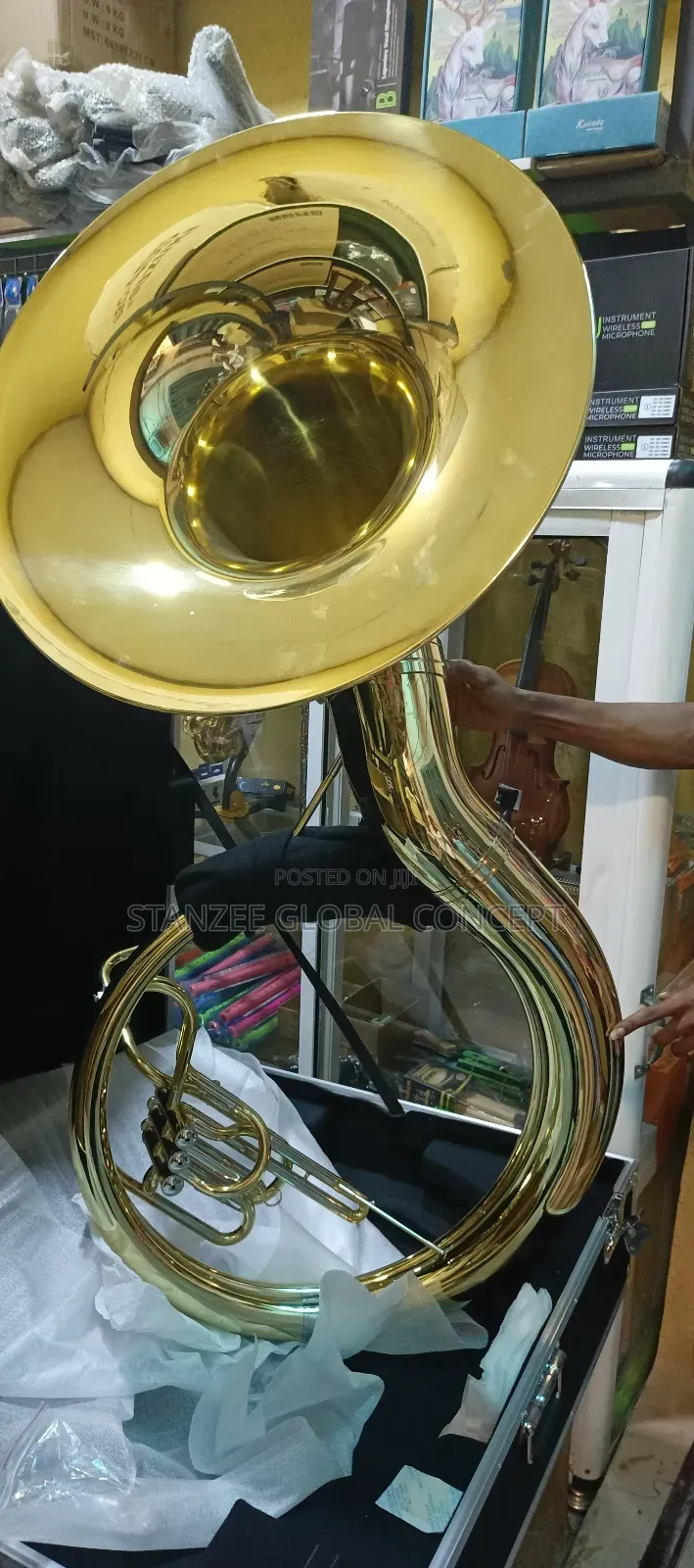 Sousaphone Gold With Complete Accessories