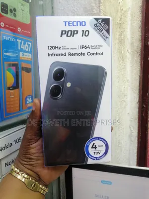 New Tecno Pop 10 64 GB Black