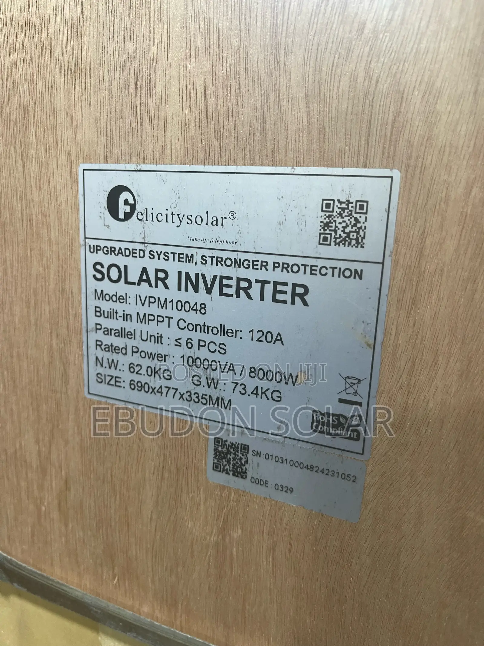 Solar Felicity Inverter 10kva 48volts