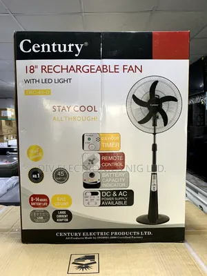 Photo - Century 18" Standing Rechargeable Fan