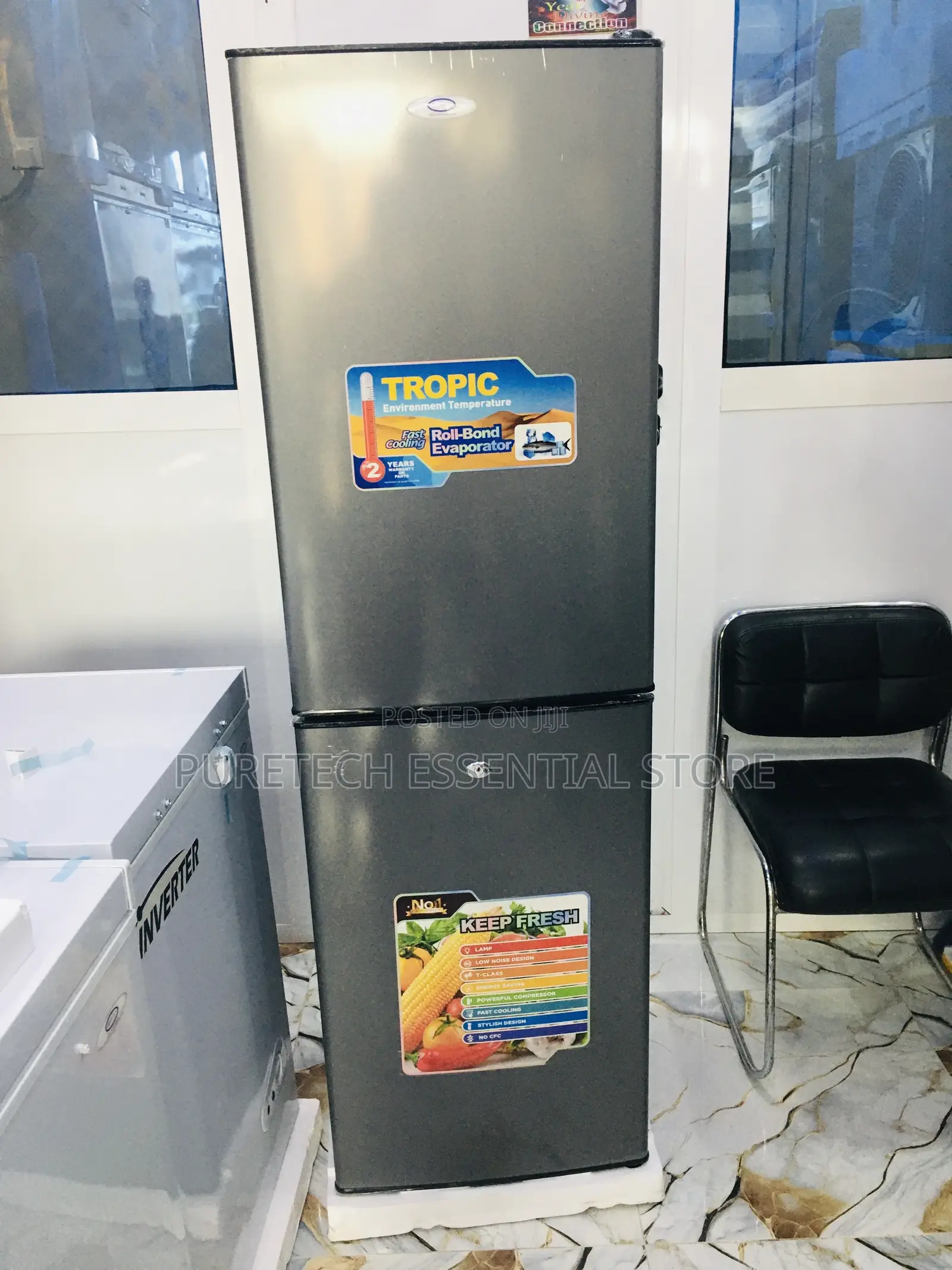 New Tecknocool Bottom Freezer Refrigerator Double Door