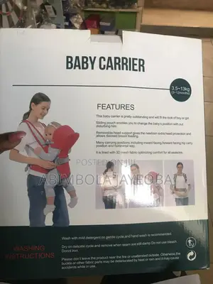 New Strong Comfortable Baby Carrier With a Hood - Red