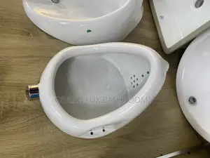 **Wall-Mounted Ceramic Urinal With Top Inlet Flush Valve**