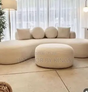4 Seater Custom Made Sofa + Ottoman Can Be Made in Colors