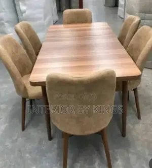 6 Seater Dining Chairs With a High Quality Wooden Table Top