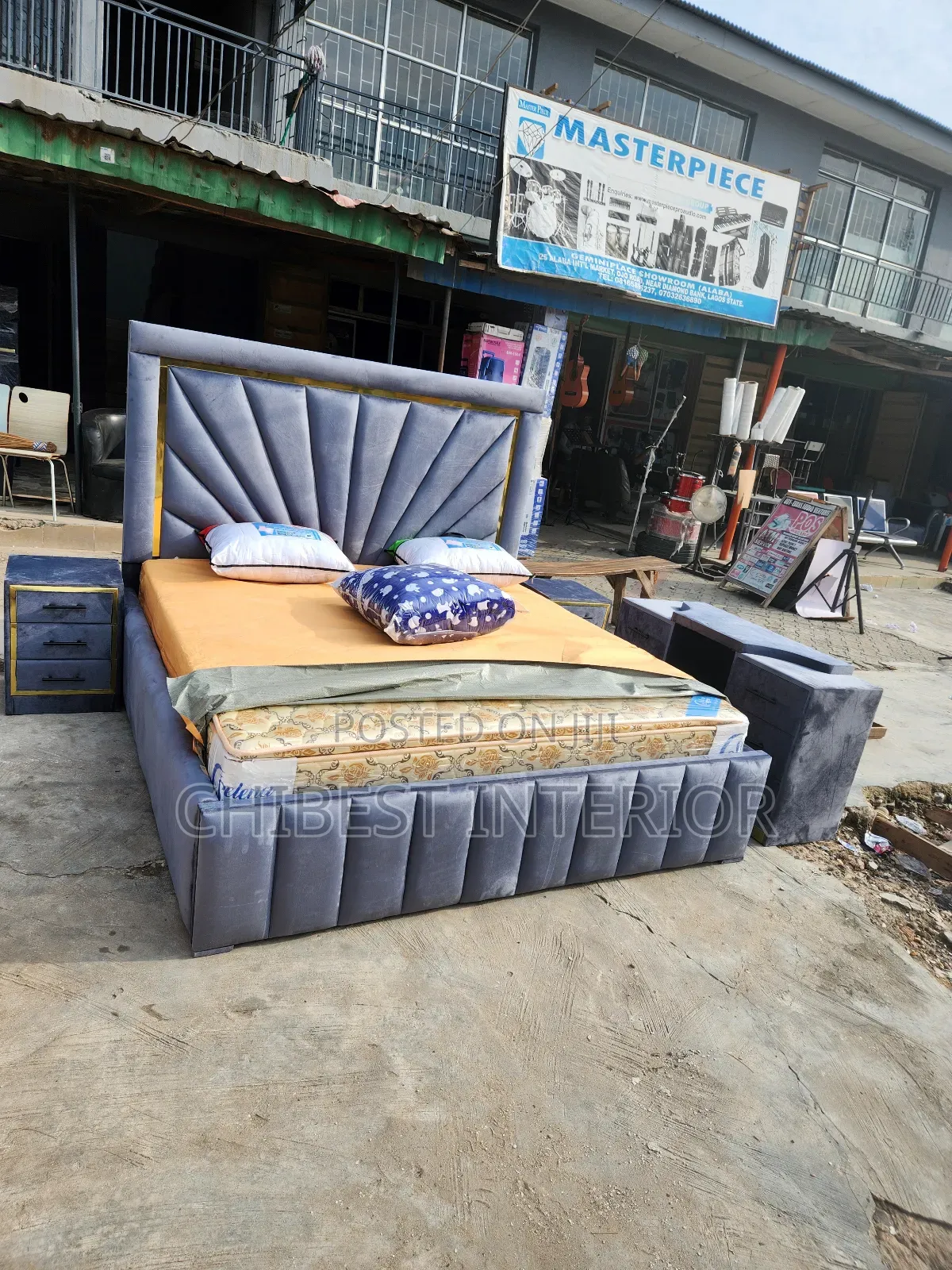 5ft Tall Padded Bed Stand