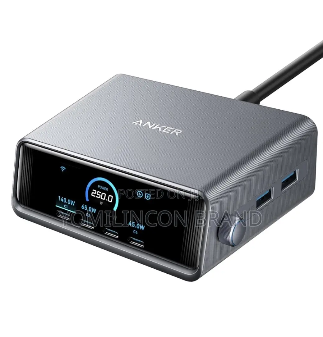Anker Prime Charger, 250w Gan Prime Usb C Charging Station