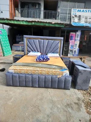 5ft Tall 6by6 Bed With Dressing Mirror and Side Tables.