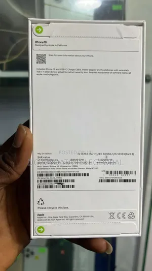 New Apple iPhone 16 128 GB Blue