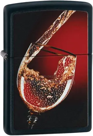 Zippo 28179 Champagne Glass Black Matte Lighter