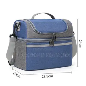 Double Layer Large Capacity Insulated Lunch Bag