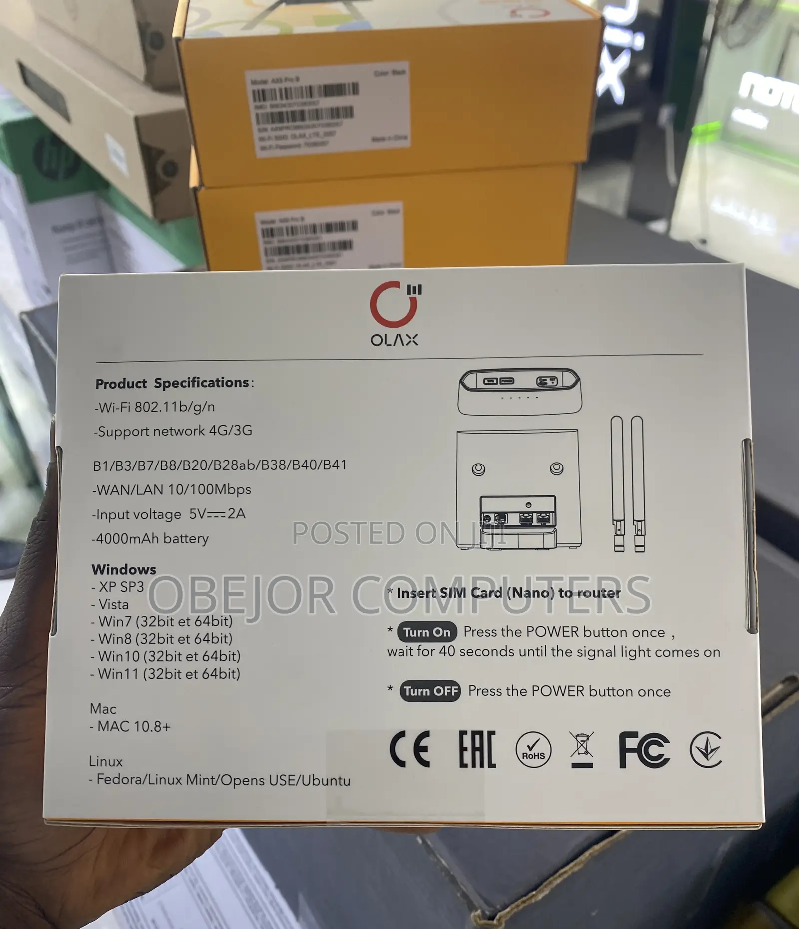 Olax Cpe Ax9 Pro Cat4 300mbps Wireless Router
