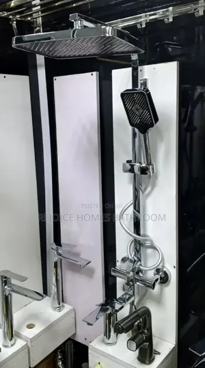 Luxury Rain Shower Set With Handheld Faucet Chrome Finish