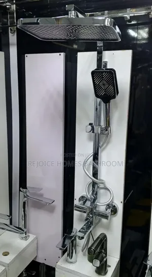 Luxury Rain Shower Set With Handheld Faucet Chrome Finish