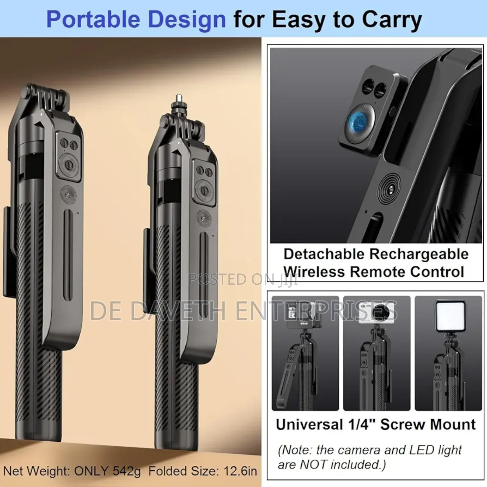 Ai Auto Face Tracking Extendable Quadrapod Gimbal Stabilizer
