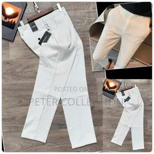Photo - Dolce Gabbana White Quality Paint Trousers for Men’S Wear