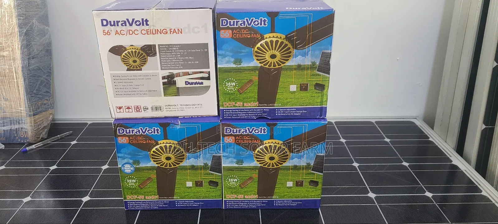 Duravolt Solar Cilling Fans Dc/Ac