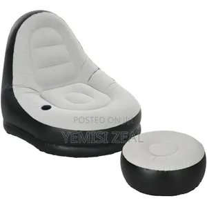 Electric Pump Portable Inflatable Sofa Chair With Footrest