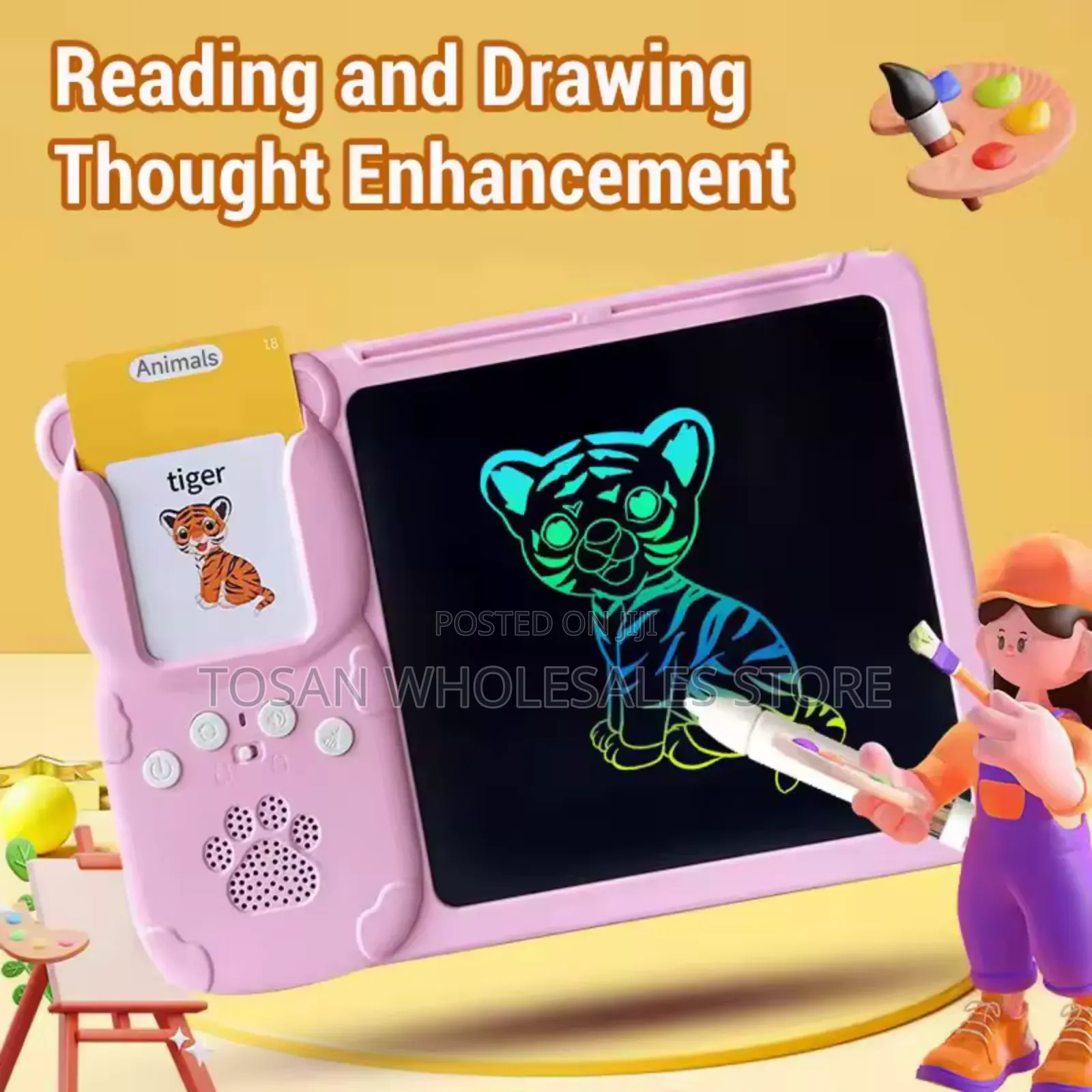 Early Education Device Card Reader With LCD Written Pad