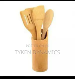 5pcs Round Wooden Spatula