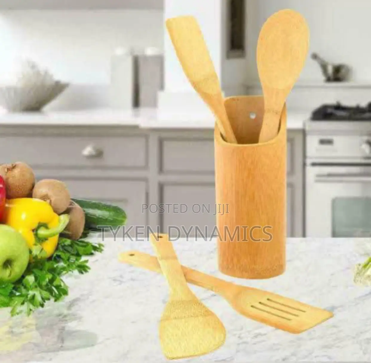 5pcs Round Wooden Spatula