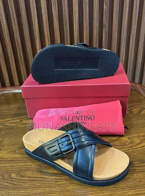 Valentino Wooden Leather Slipers