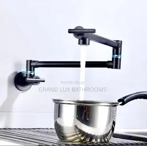 Tecmolog Wall Mounted Pot Filler Kitchen Faucet G1/2 Brass